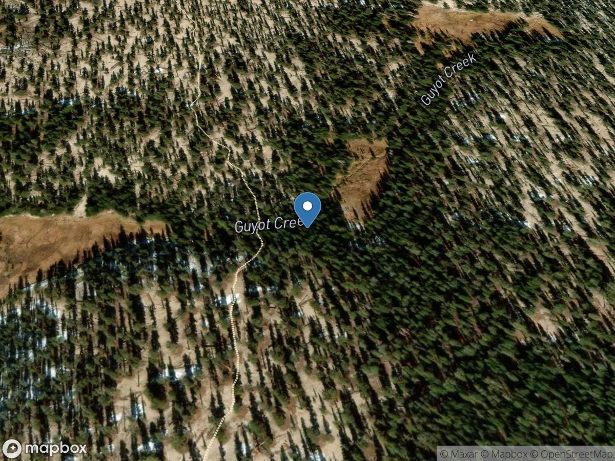 Guyot Creek above Pacific Crest Trail, Seki, CA location