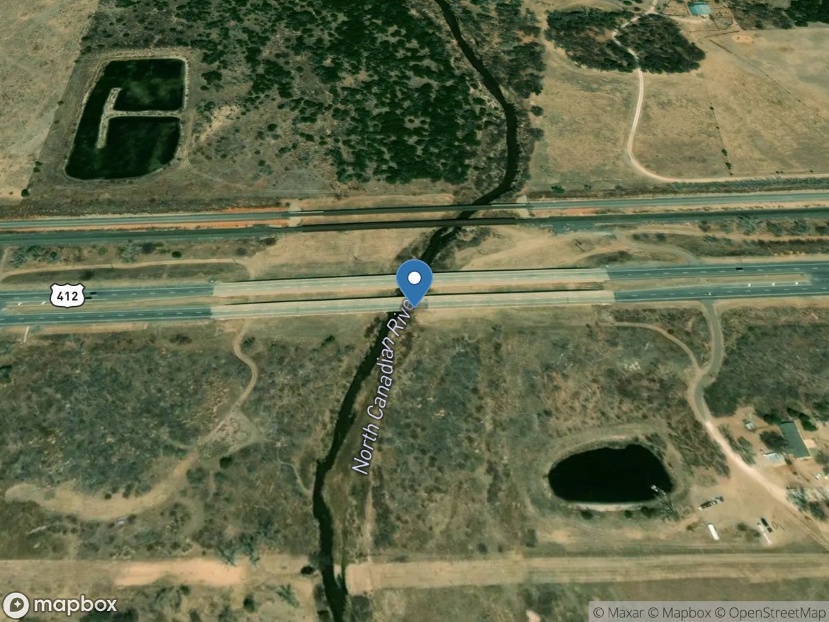 North Canadian River at Woodward, OK location