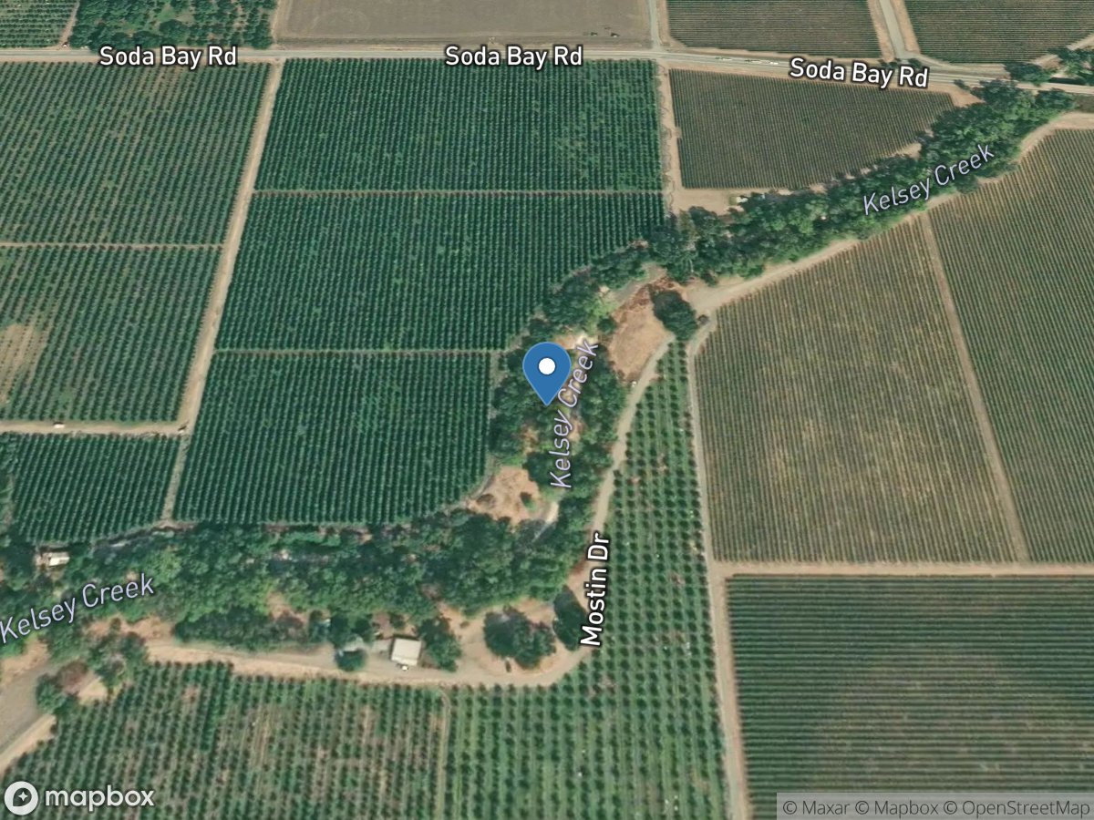 KELSEY Creek Above SODA BAY Road Branch Near KELSEYVILLE CA location