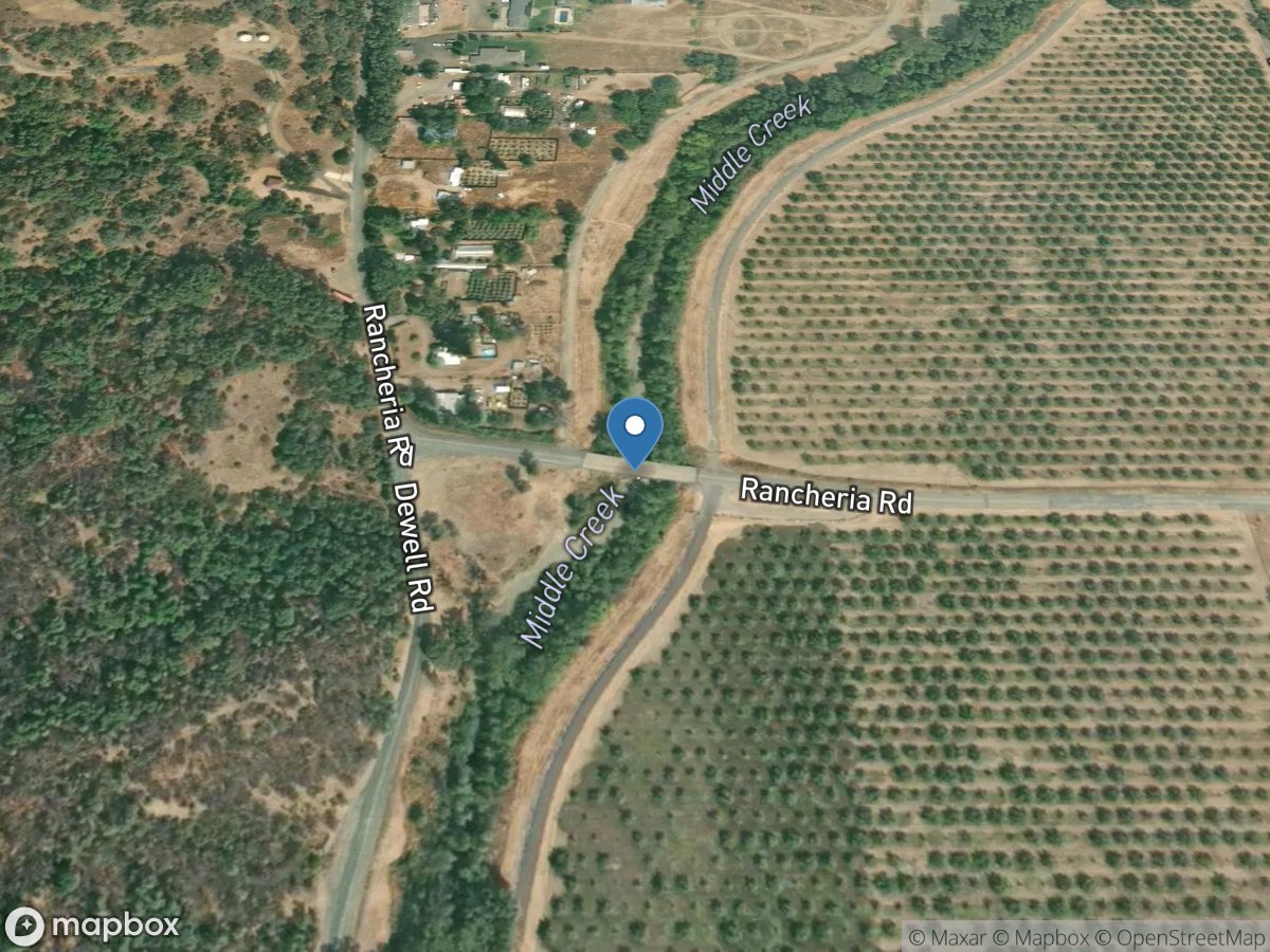 MIDDLE Creek A RANCHERIA Road Branch Near UPPER LAKE CA location