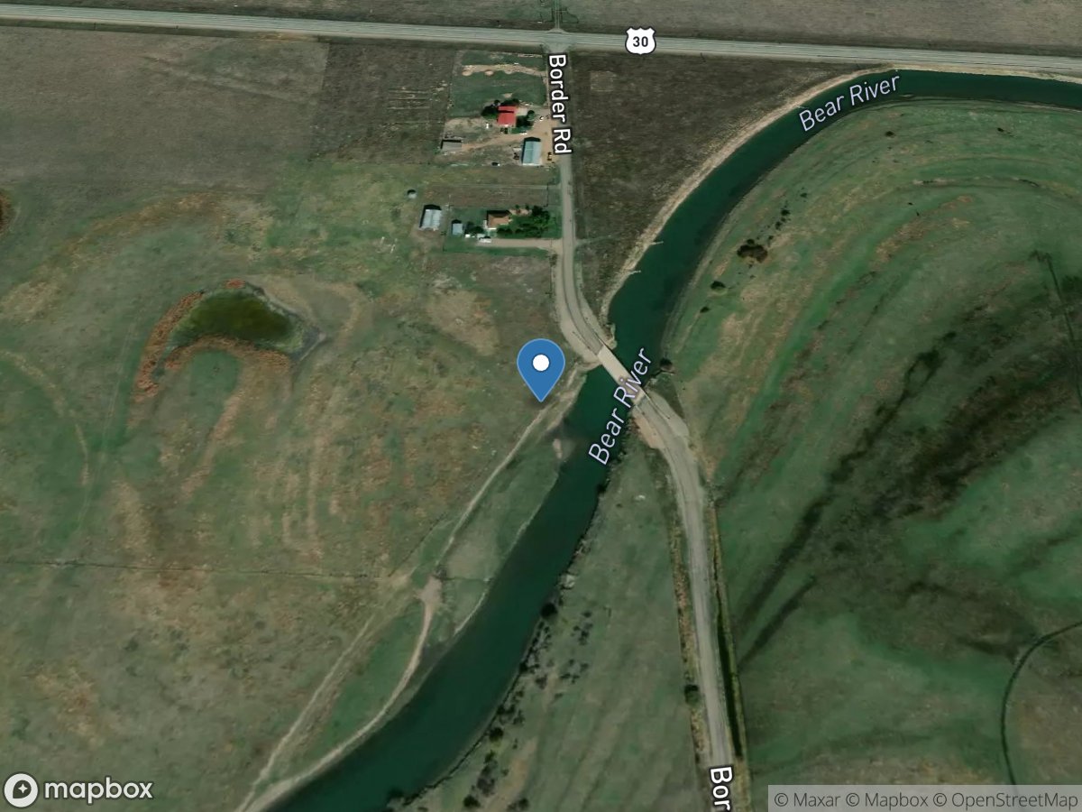 Bear River at Border, WY location