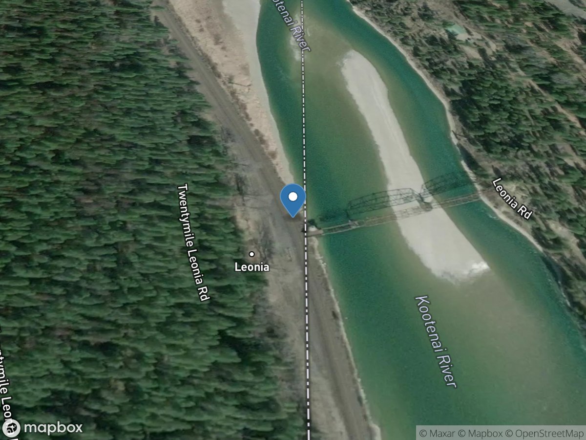 Kootenai River at Leonia, ID location