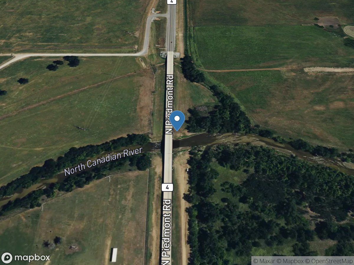 North Canadian River near Yukon, OK location