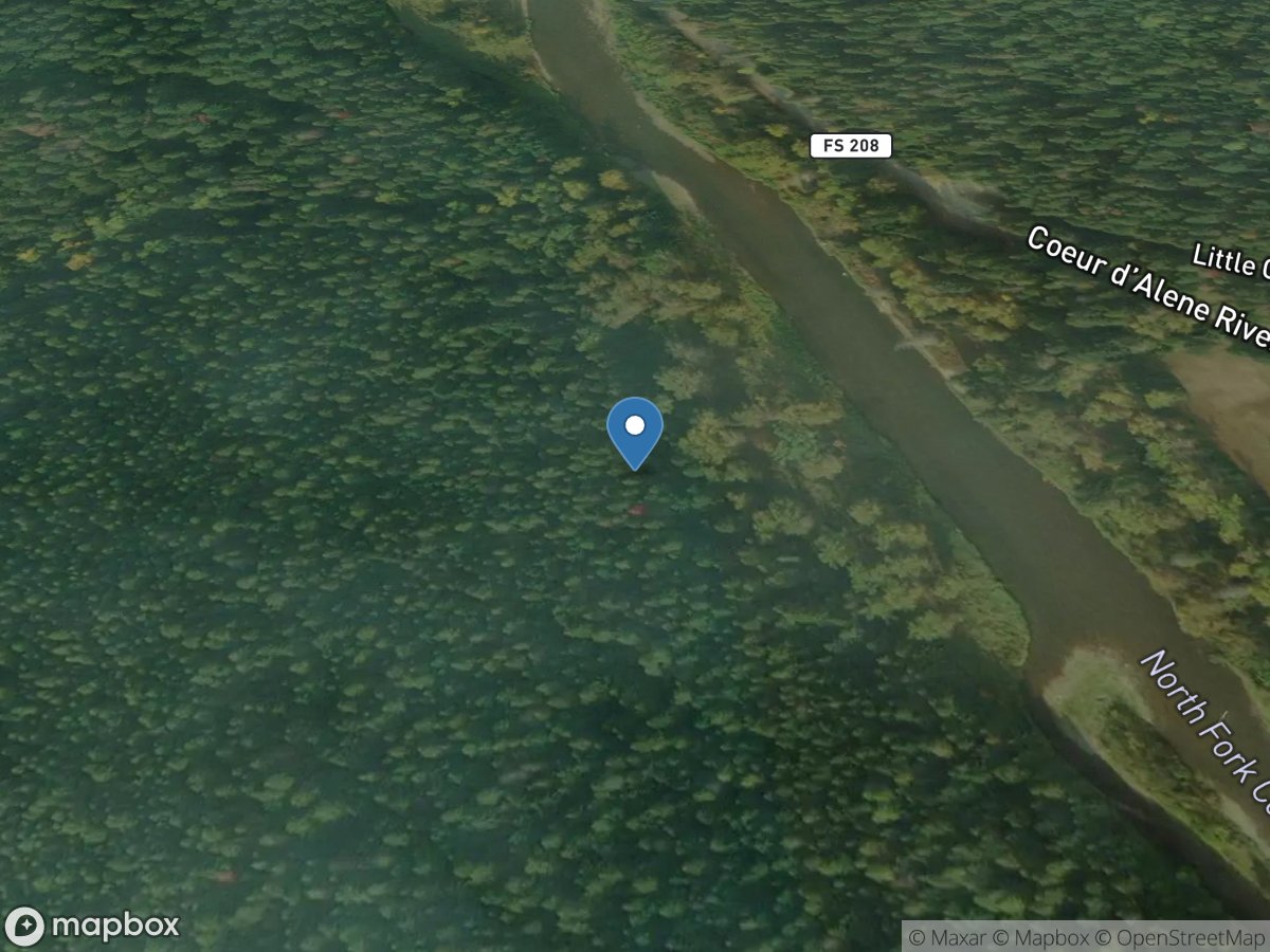 NF COEUR D ALENE River Above SHOSHONE Creek Near PRICHARD ID location