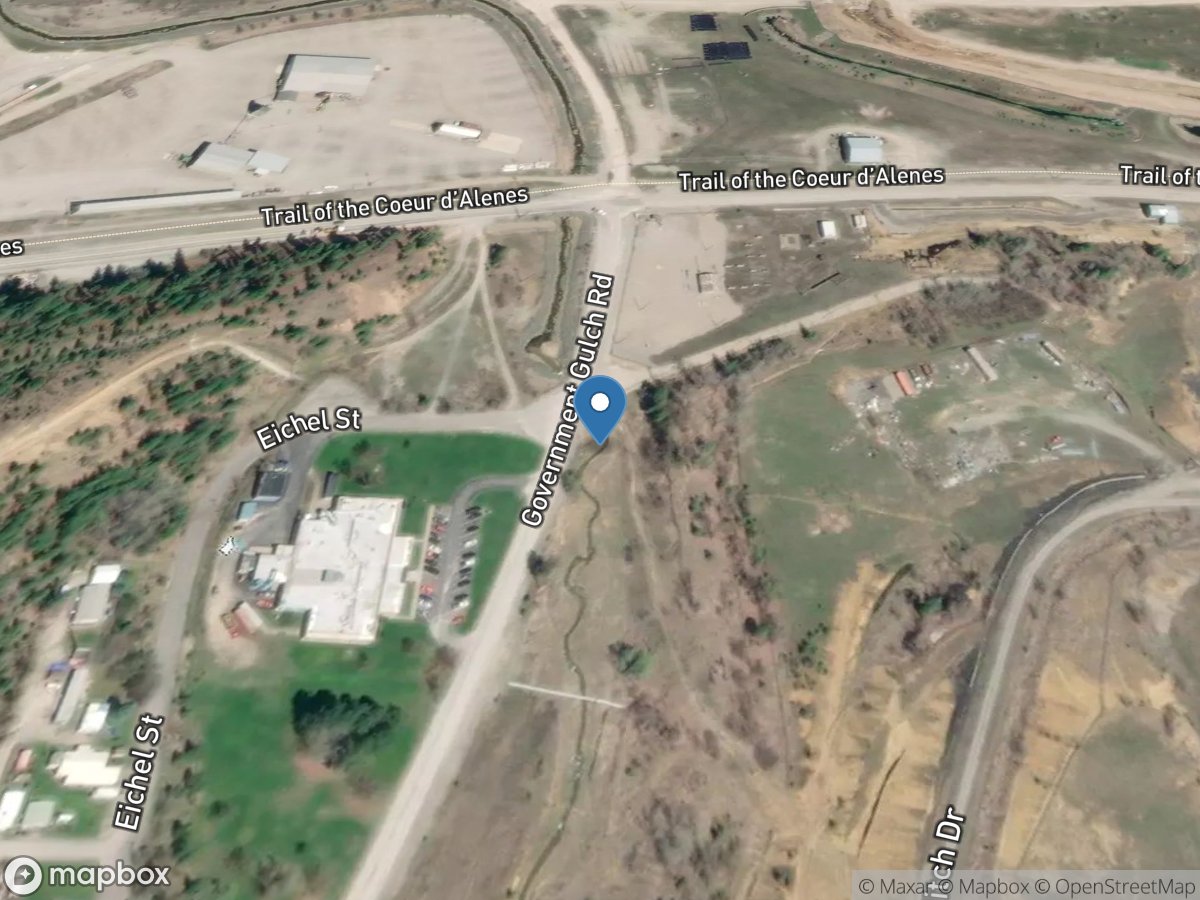 Government Gulch Crk near Mouth at Smelterville, ID location