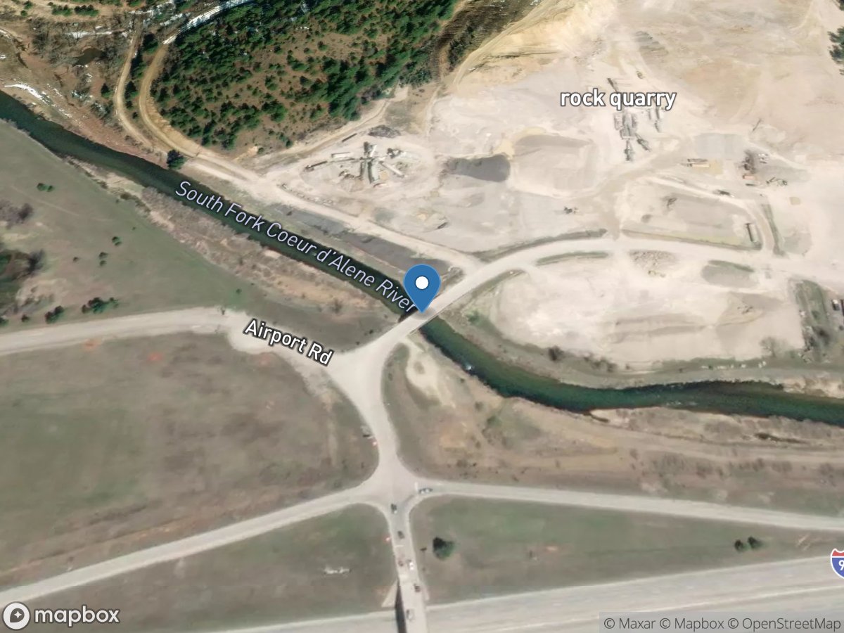 SF Coeur D Alene River at Smelterville ID location