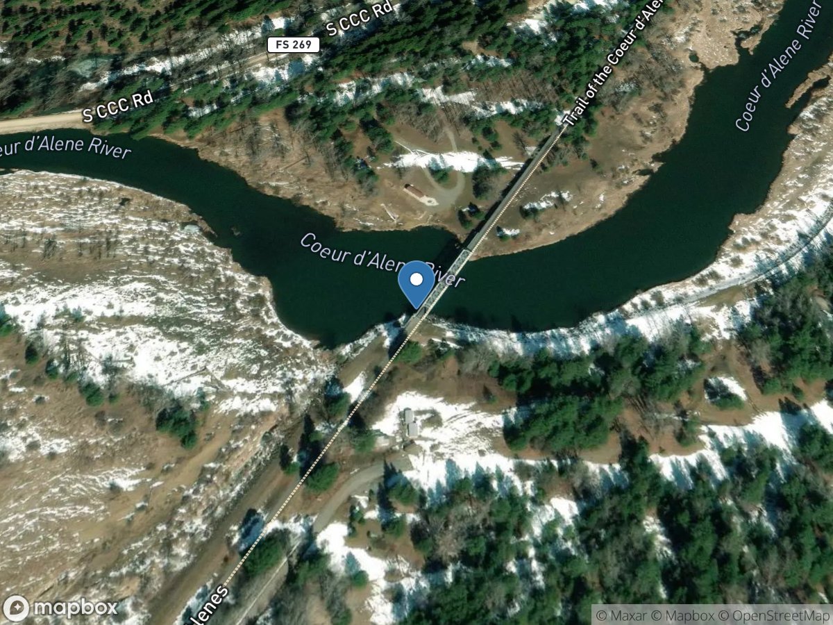Coeur D Alene River near Cataldo ID location