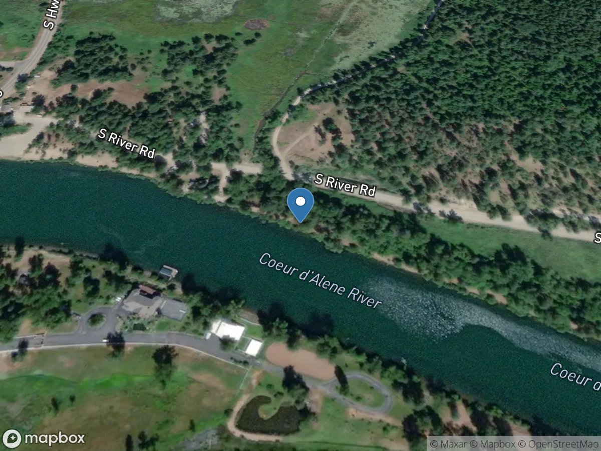 Coeur D Alene River Above Rose Lake ID location