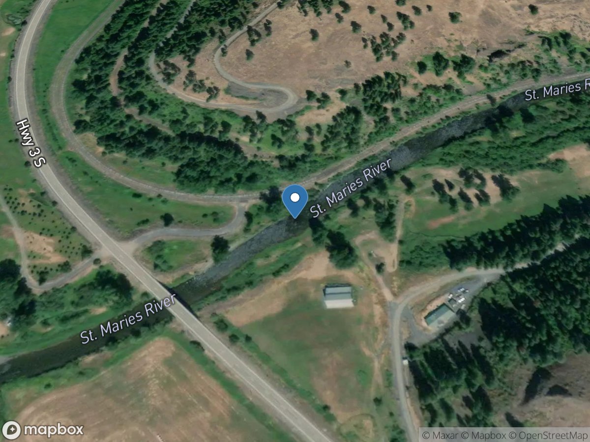 ST Maries River near Santa, ID location