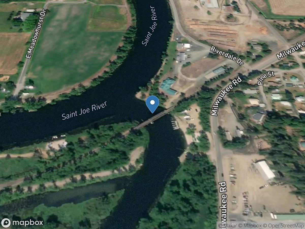 ST Joe River at Saint Maries, ID location
