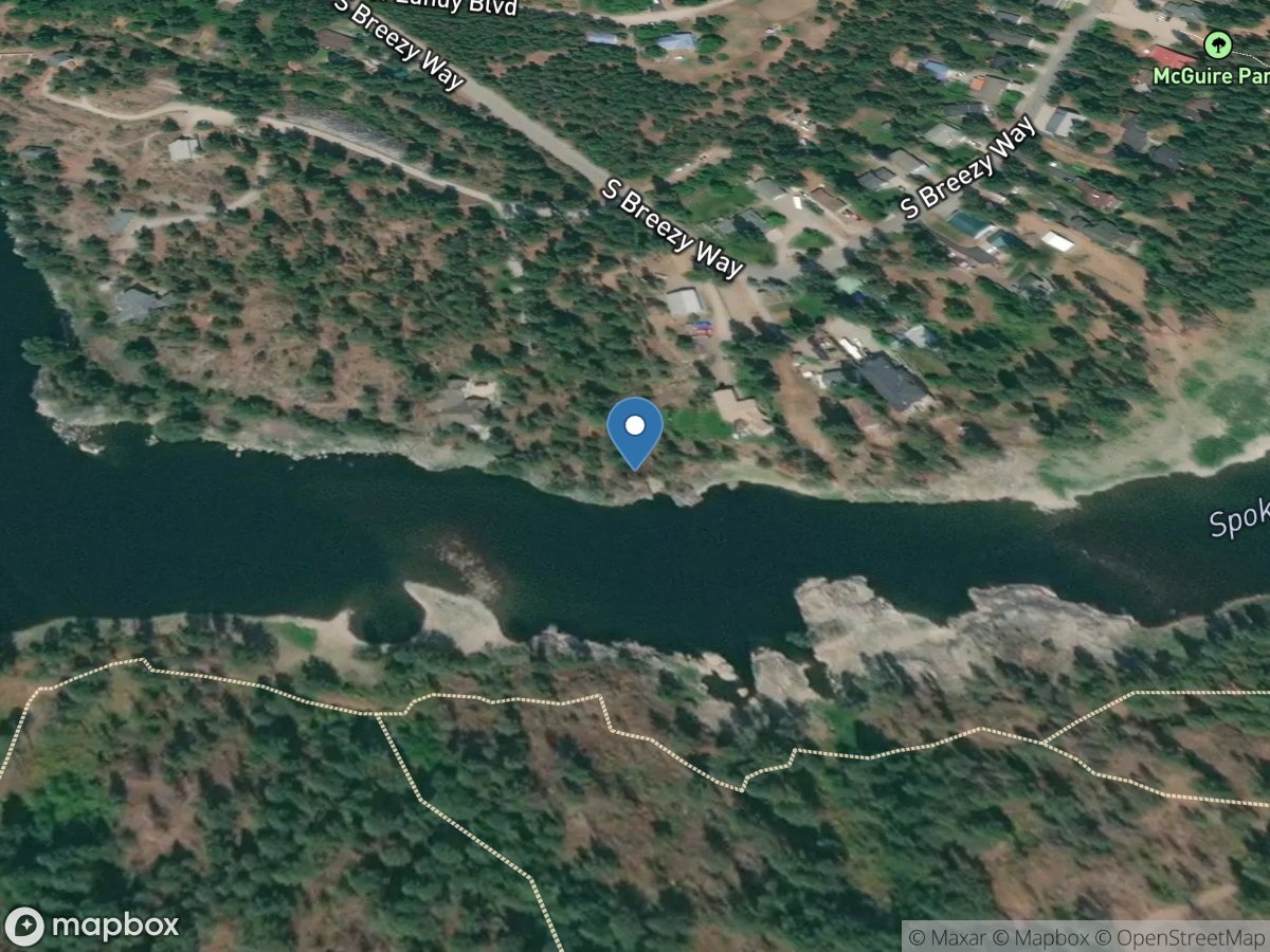 Spokane River near Post Falls, ID location