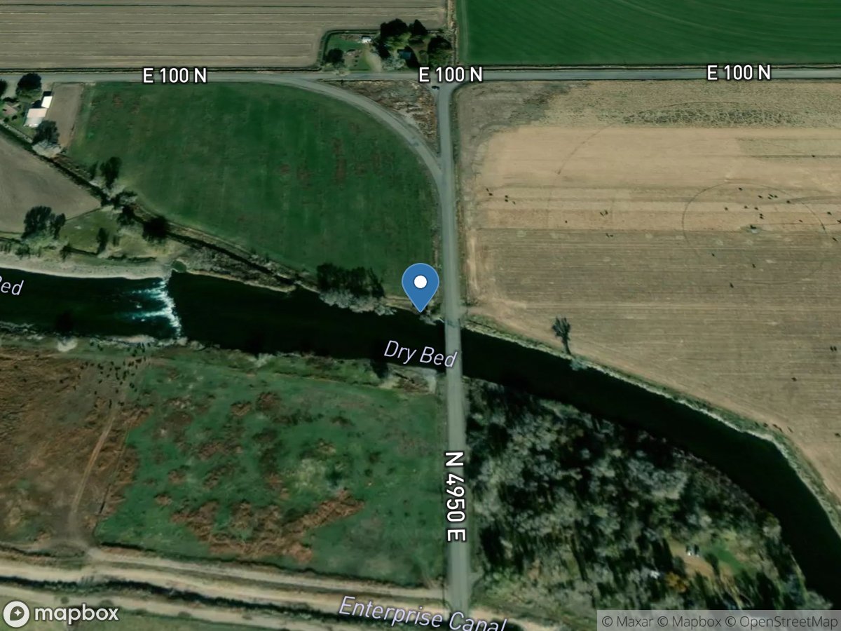 Dry Bed near Ririe ID location