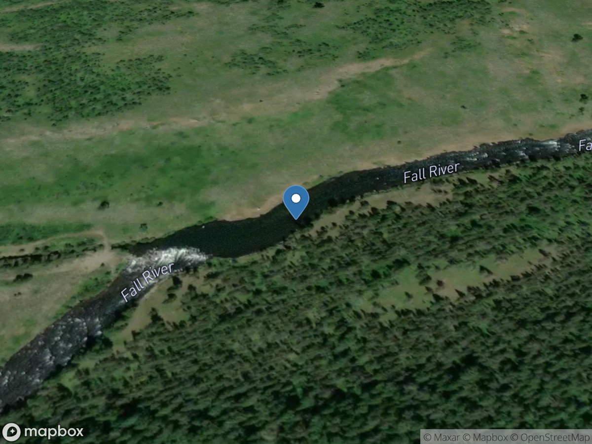 Fall River above Yellowstone Canal near Squirrel ID location