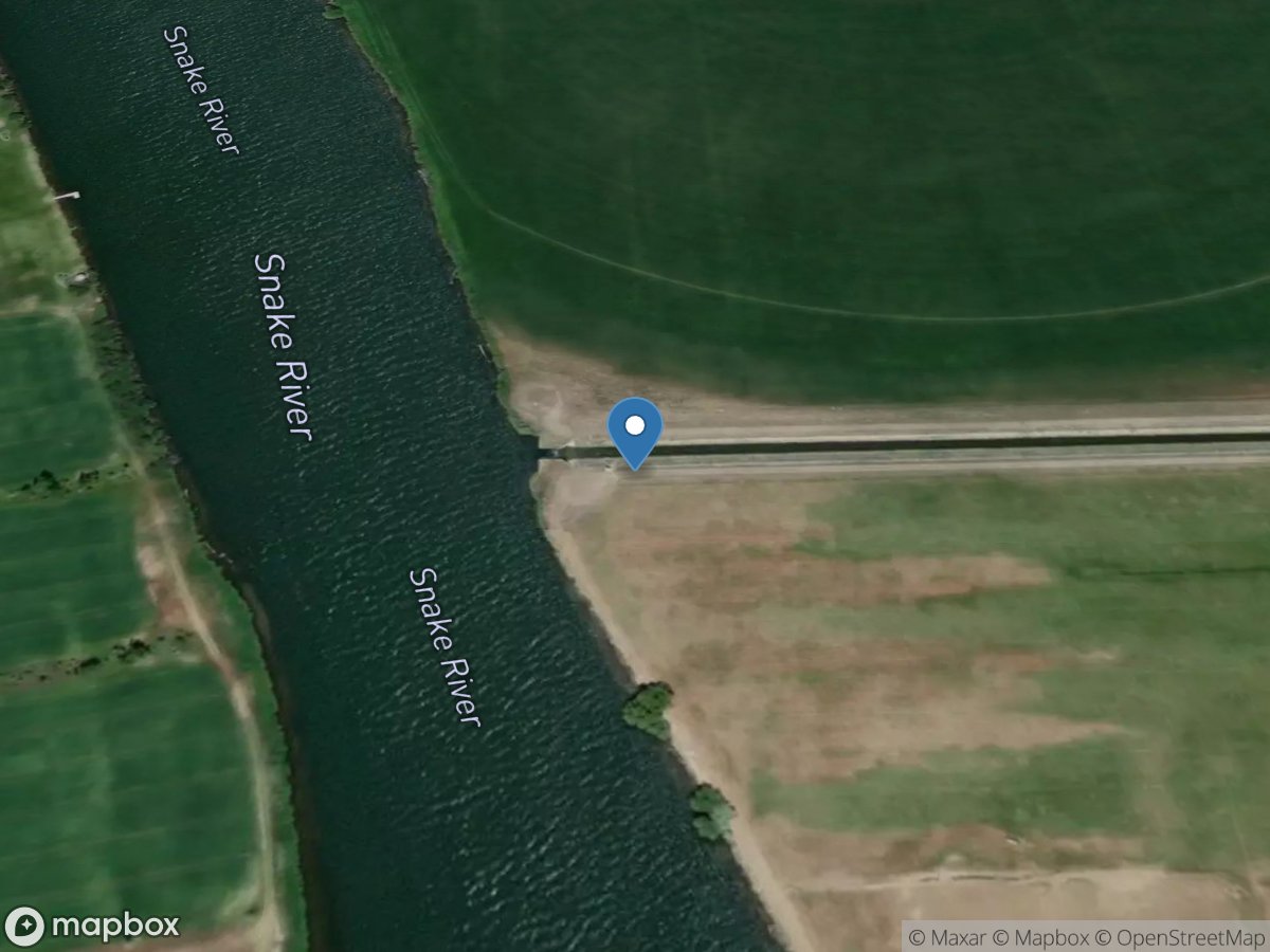 Willow Creek Floodway Channel at Mouth near ID Falls ID location