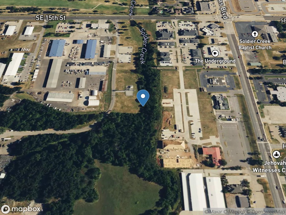 Soldier Creek South of Southeast 15th st. Boone Township, OK location