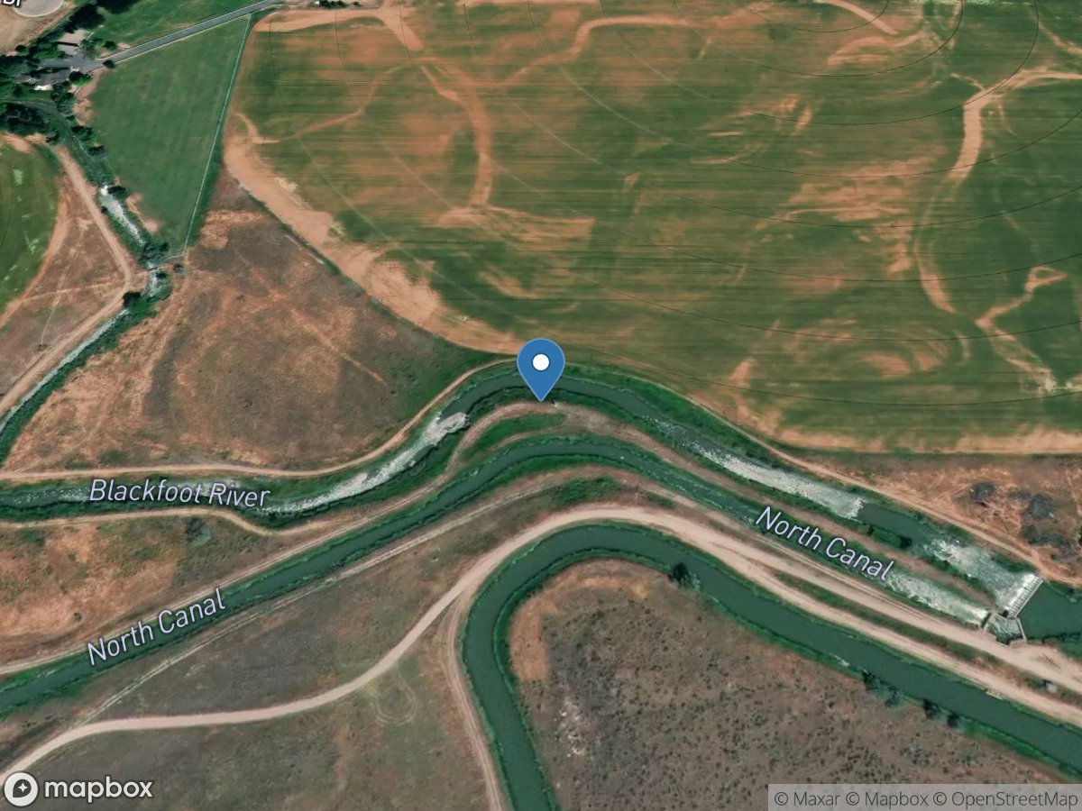 Blackfoot River below North Canal at Blackfoot ID location