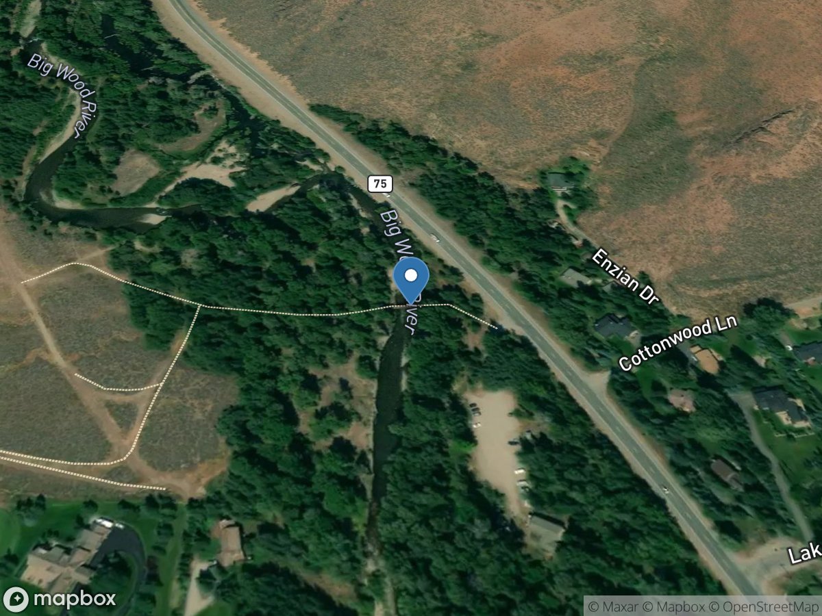 Big Wood River at Sage Road Bridge near Ketchum, ID location