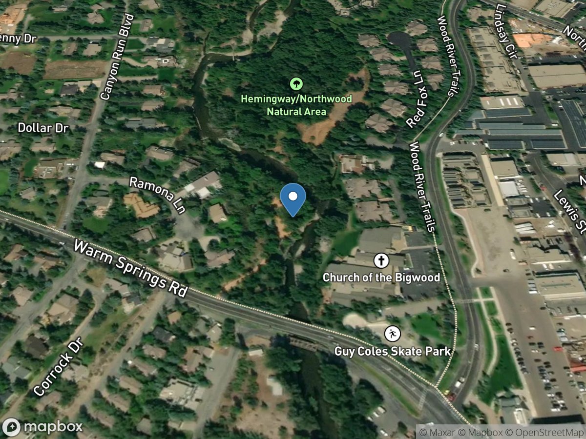 Big Wood River at Ketchum, ID location