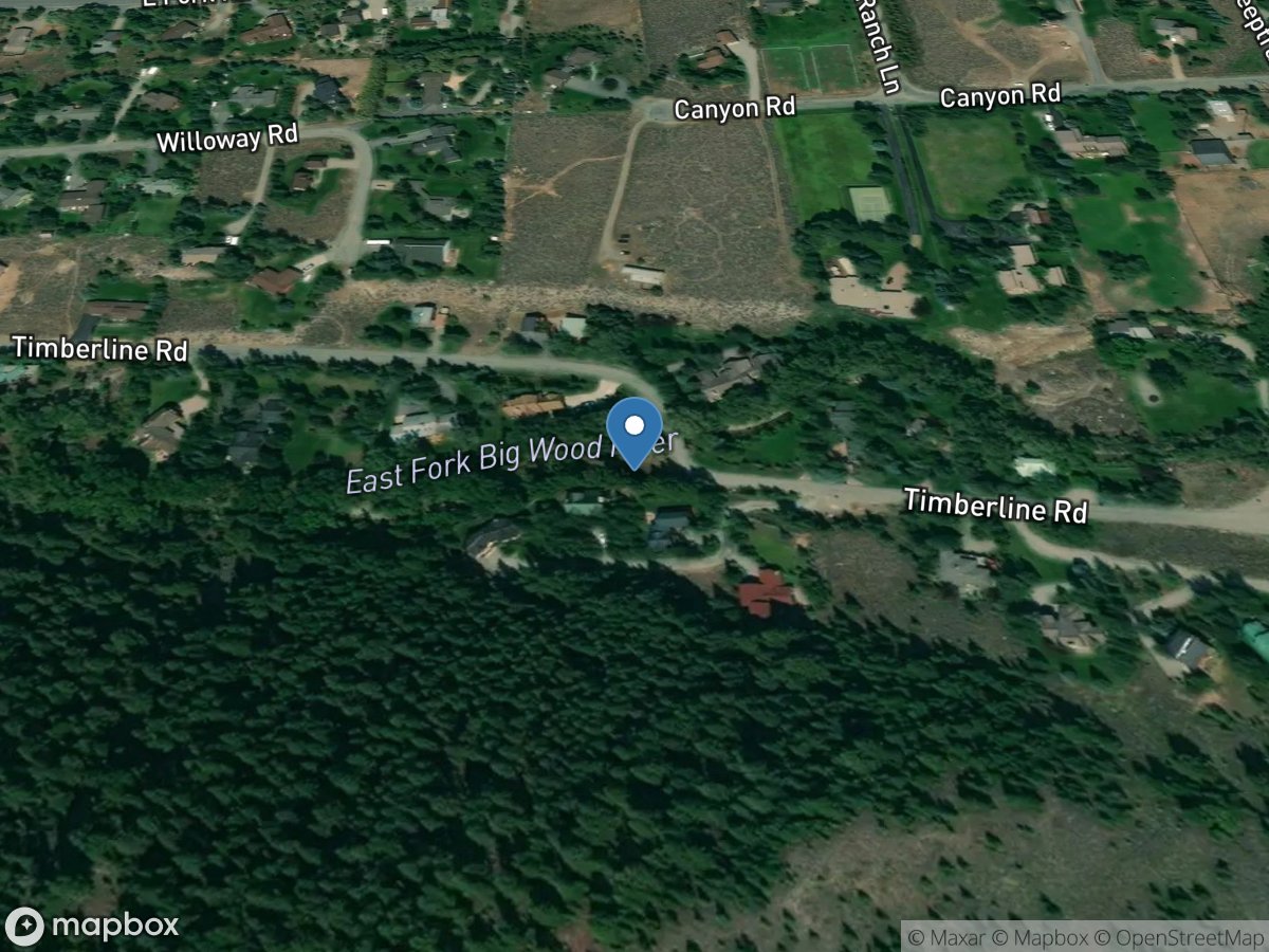 East Fork Big Wood River at Gimlet ID location