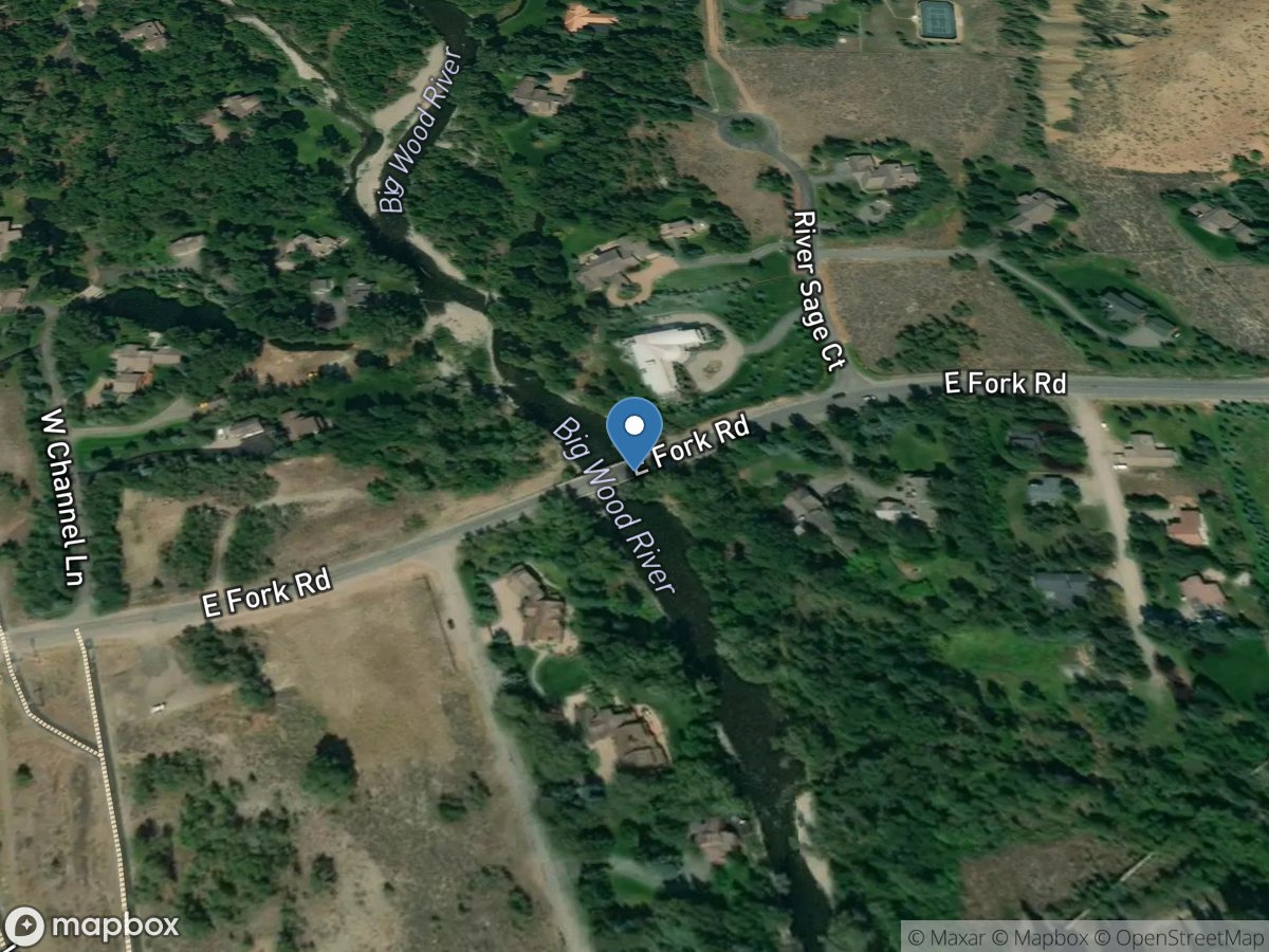 Big Wood River at Gimlet, ID location