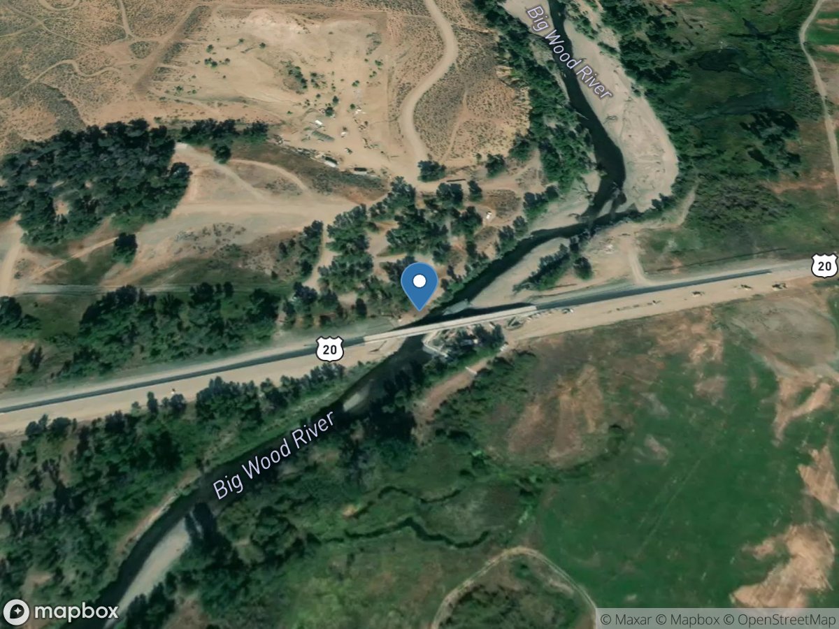 Big Wood River at Stanton Crossing near Bellevue ID location