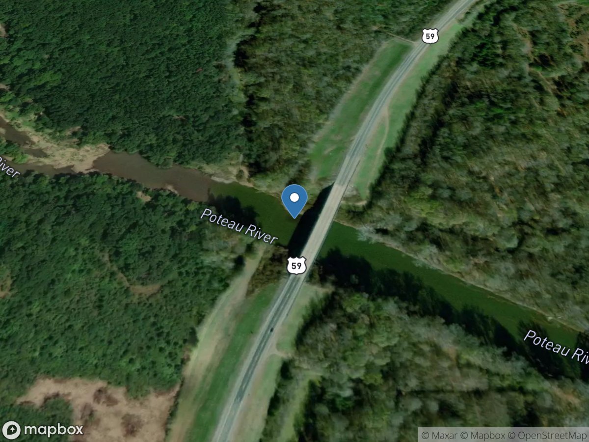 Poteau River near Heavener, OK location