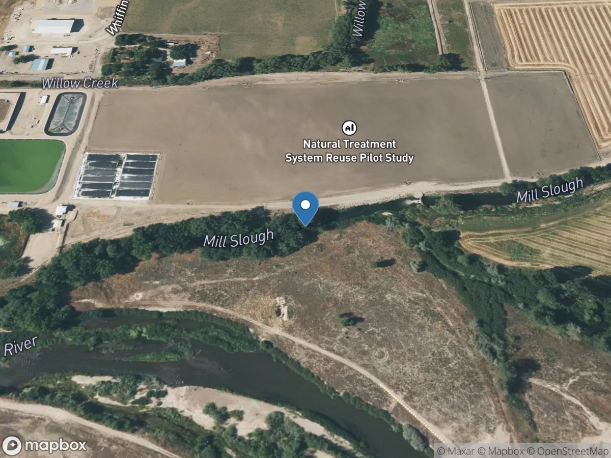 Mill Slough at Mouth near Middleton ID location