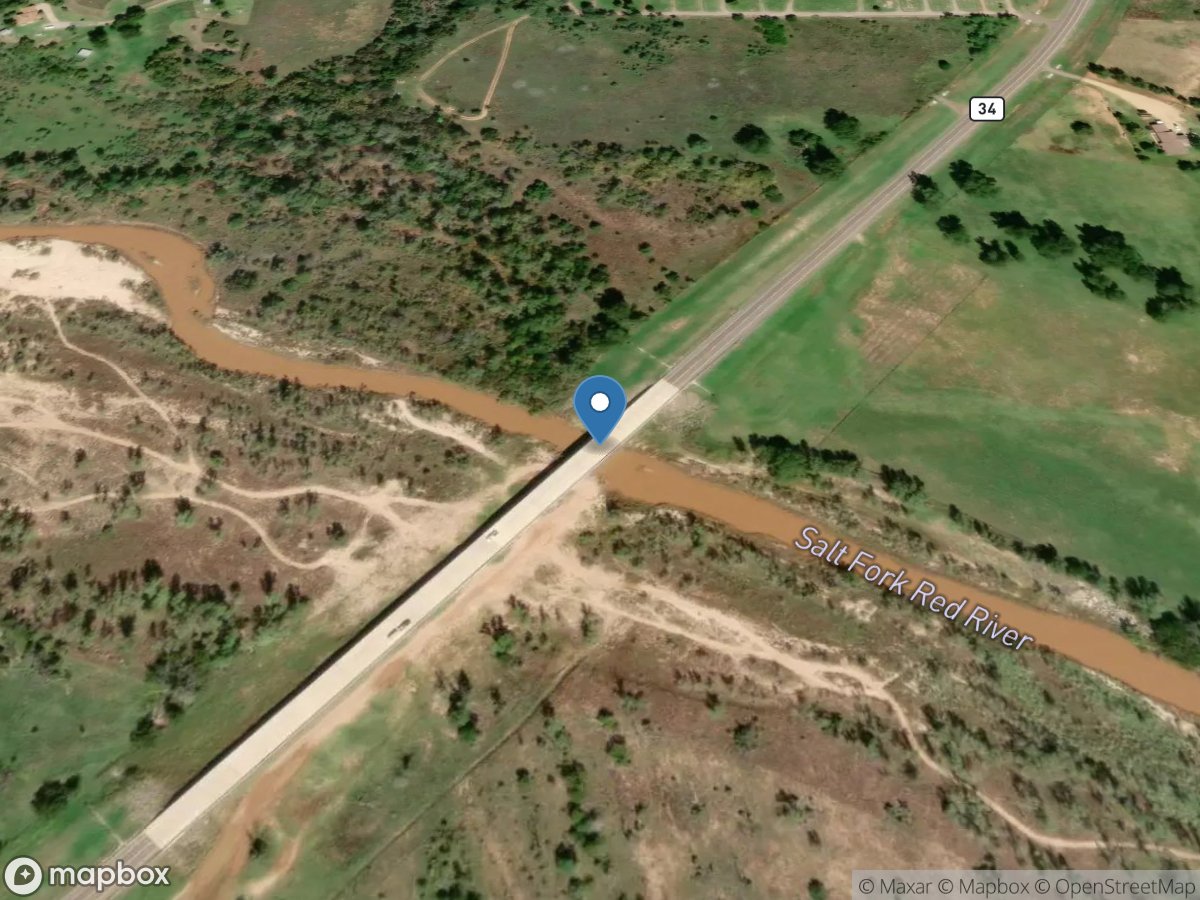 Salt Fork Red River at Mangum, OK location