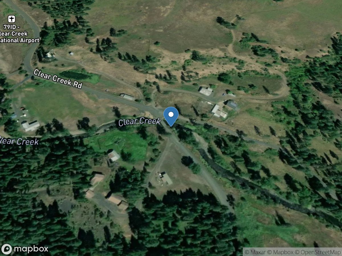 Upper Clear Creek near Kooskia, ID location