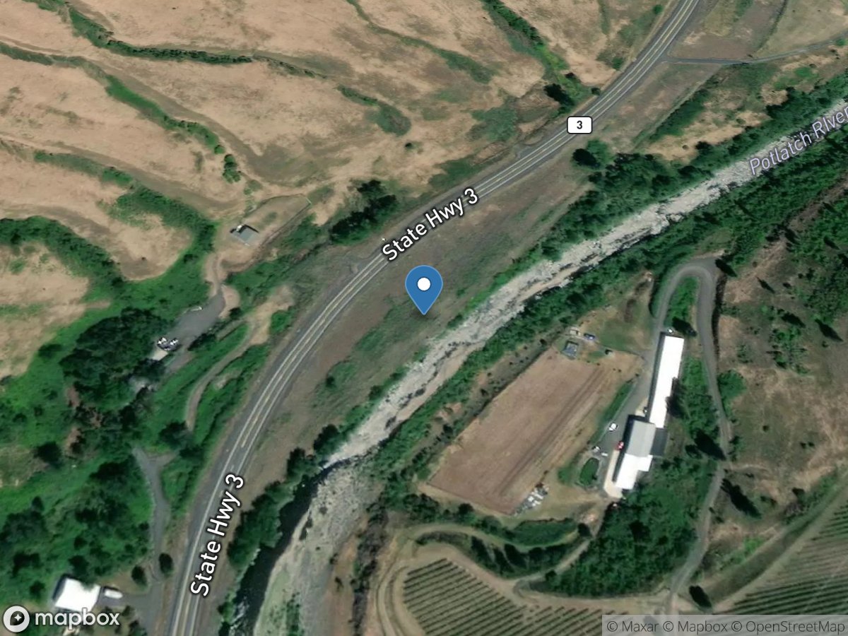 Potlatch River Bel Little Potlatch Creek near Spalding location