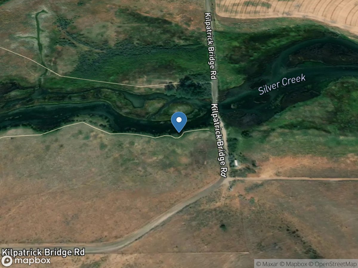 Silver Crk at Kilpatrick Bridge near Picabo, ID location