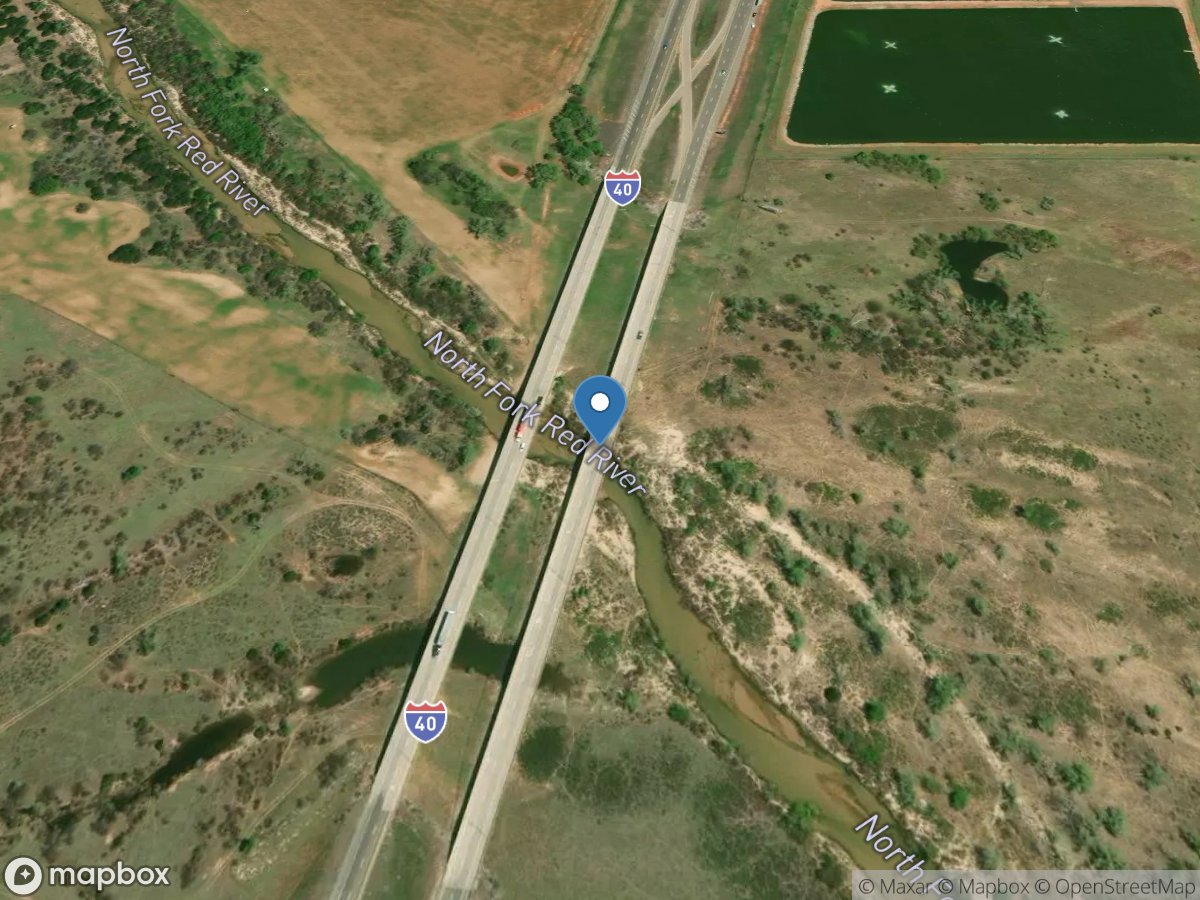 North Fork Red River near Sayre, OK location