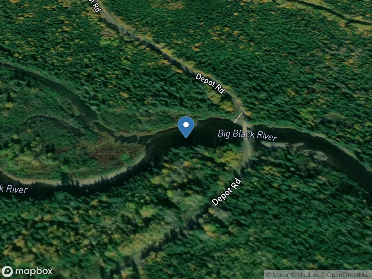 Big Black River near Depot Mtn, Maine location