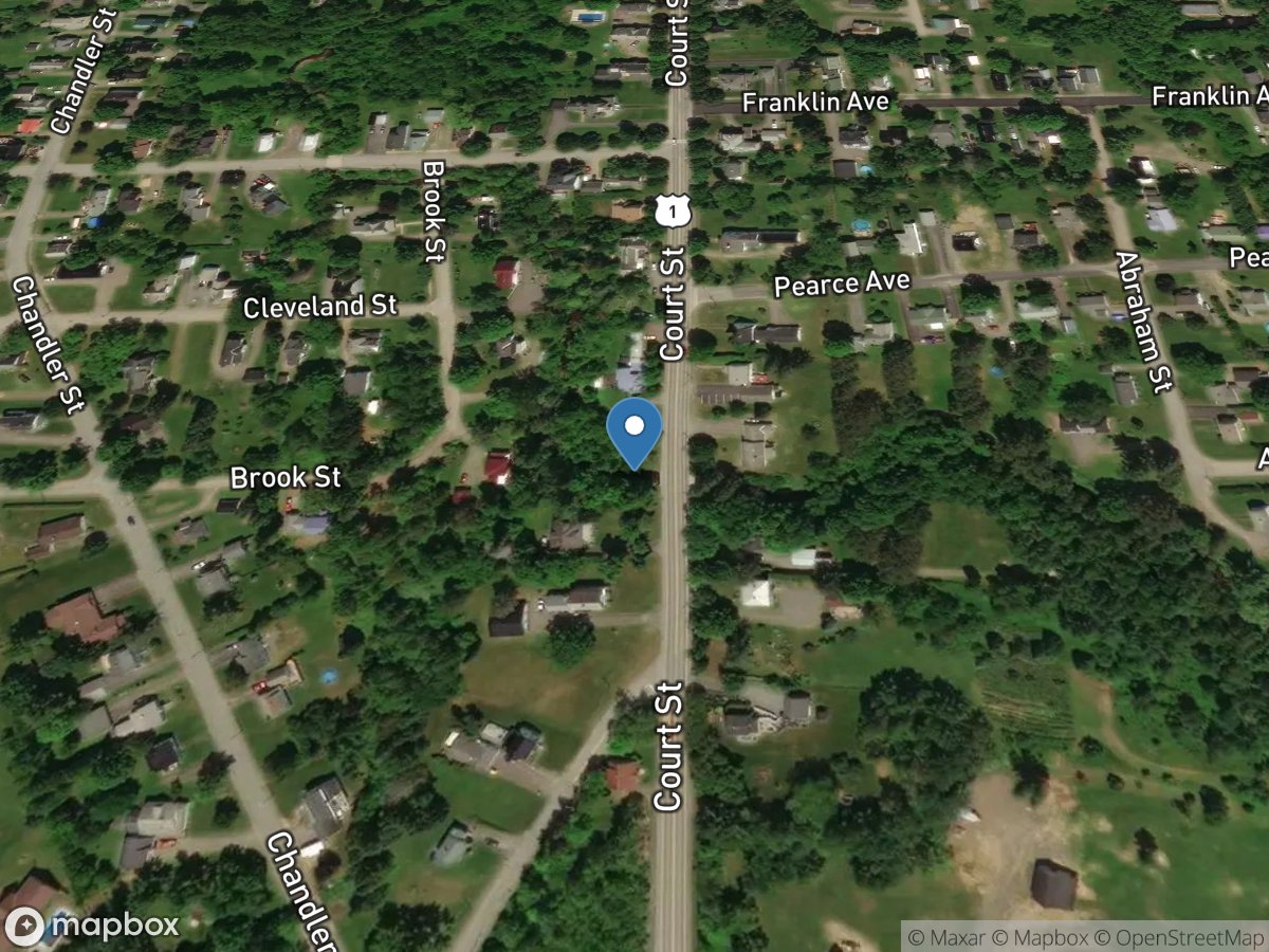 Pearce Brook at Route 1 at Houlton, Maine location