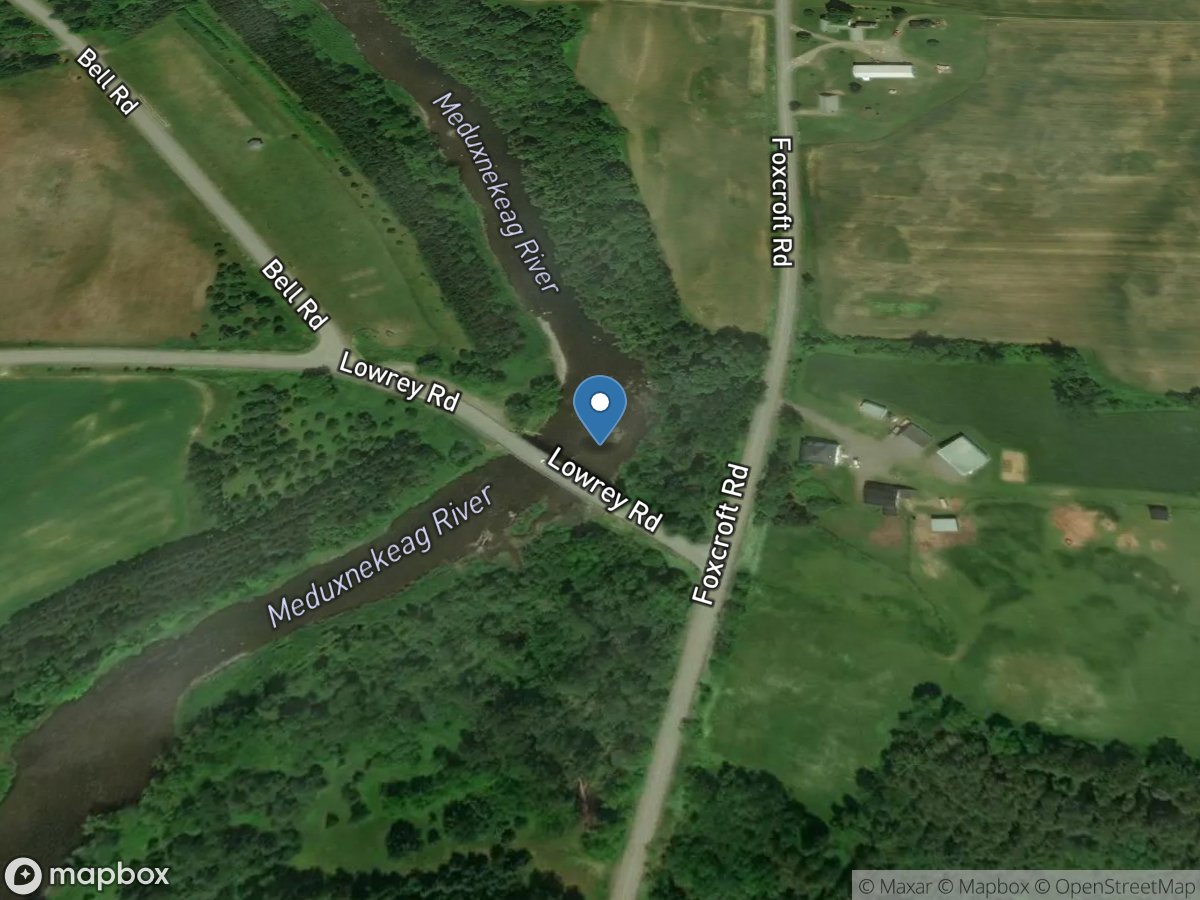 Meduxnekeag River at Lowery Rd. near Houlton, Maine location