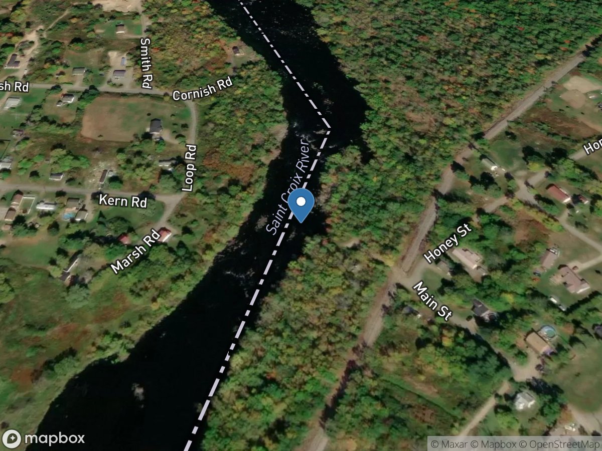 St. Croix River at Baring, Maine location