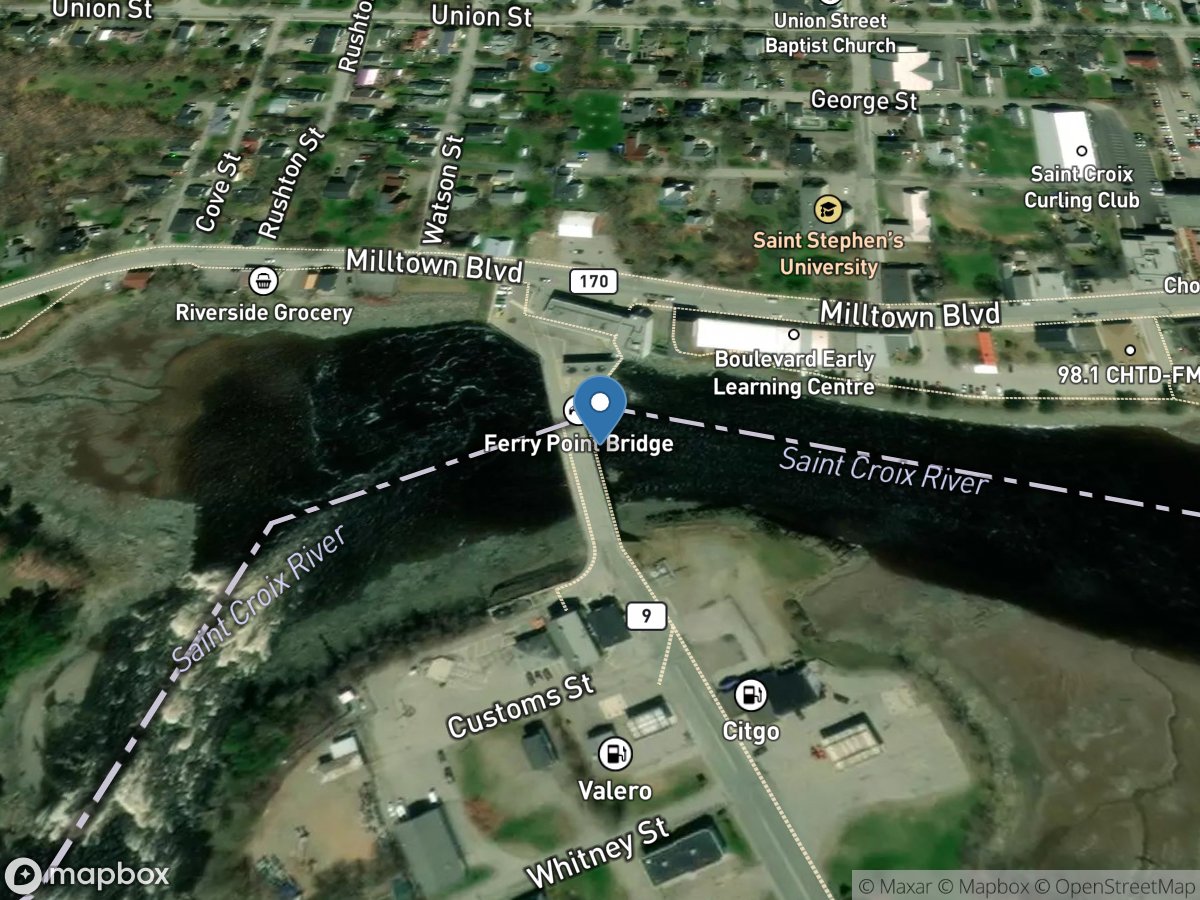 St. Croix River at Calais, Maine location