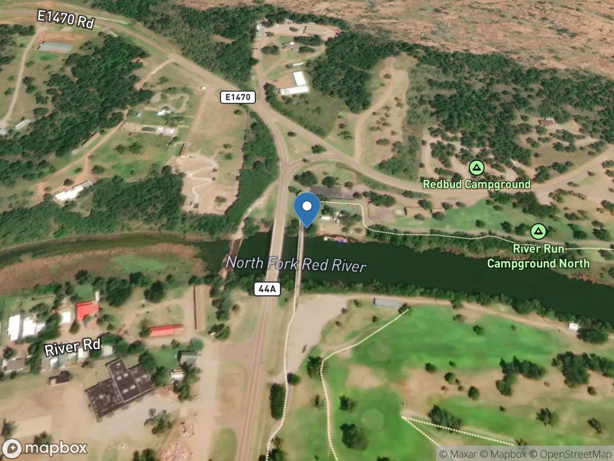North Fork Red River below Altus Dam near Lugert, OK location