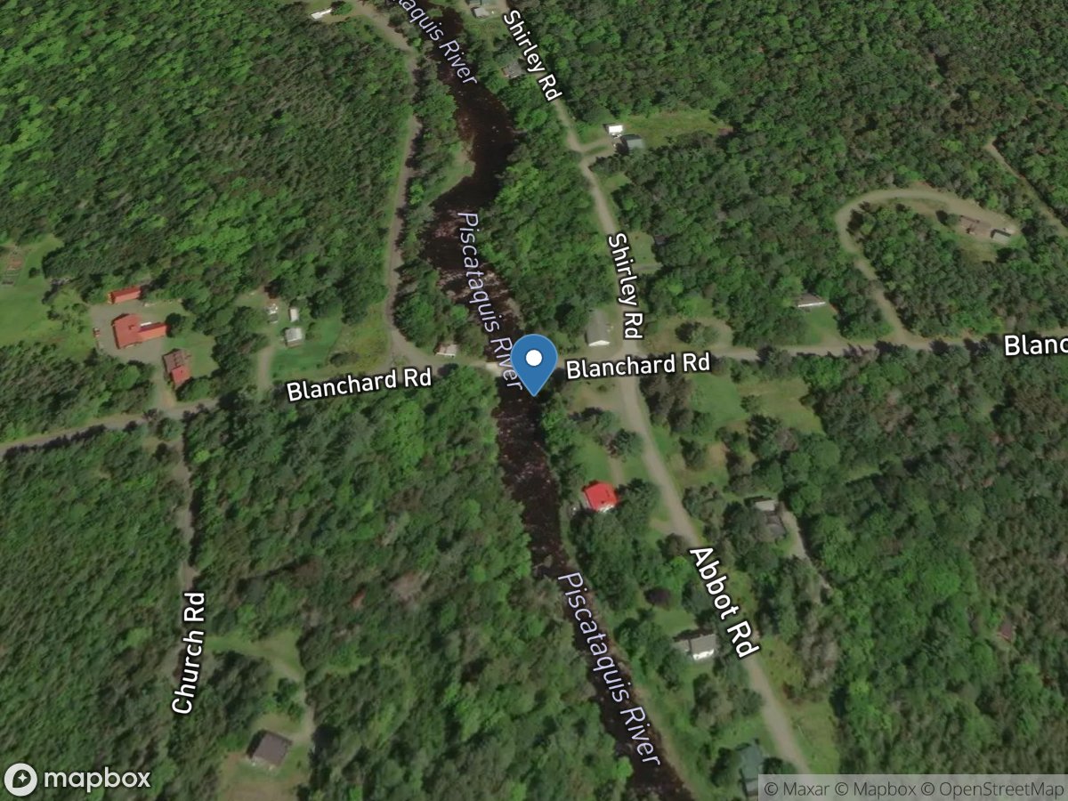Piscataquis River at Blanchard, Maine location