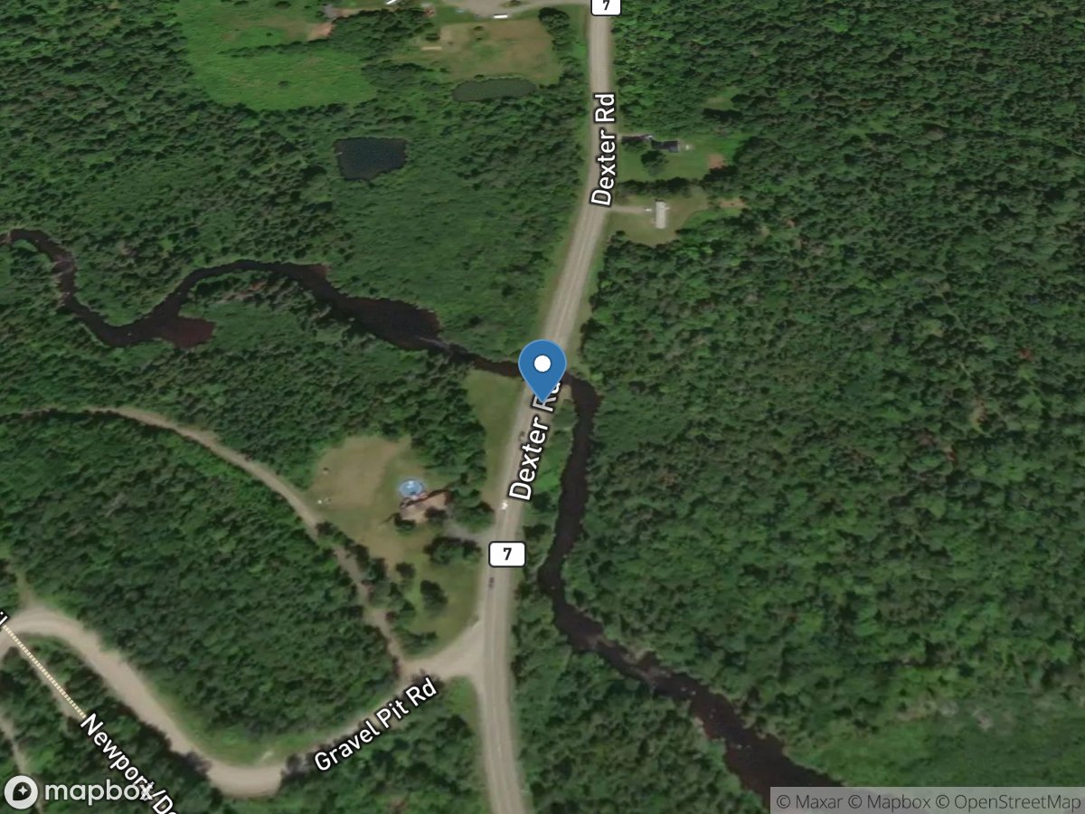 Black Stream near Dover-Foxcroft, Maine location