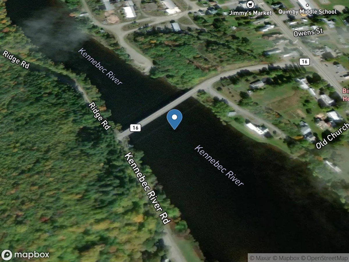Kennebec River at Bingham, Maine location