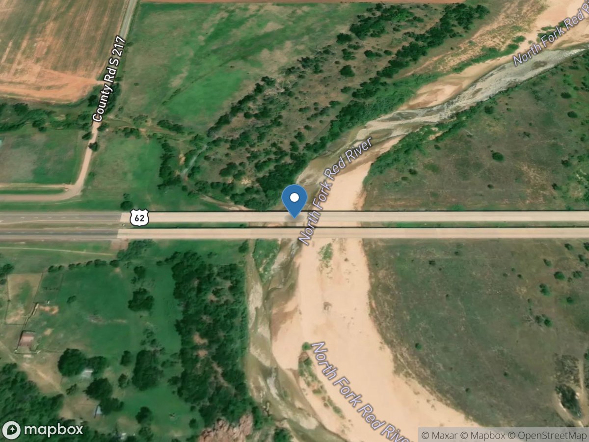 North Fork Red River near Headrick, OK location