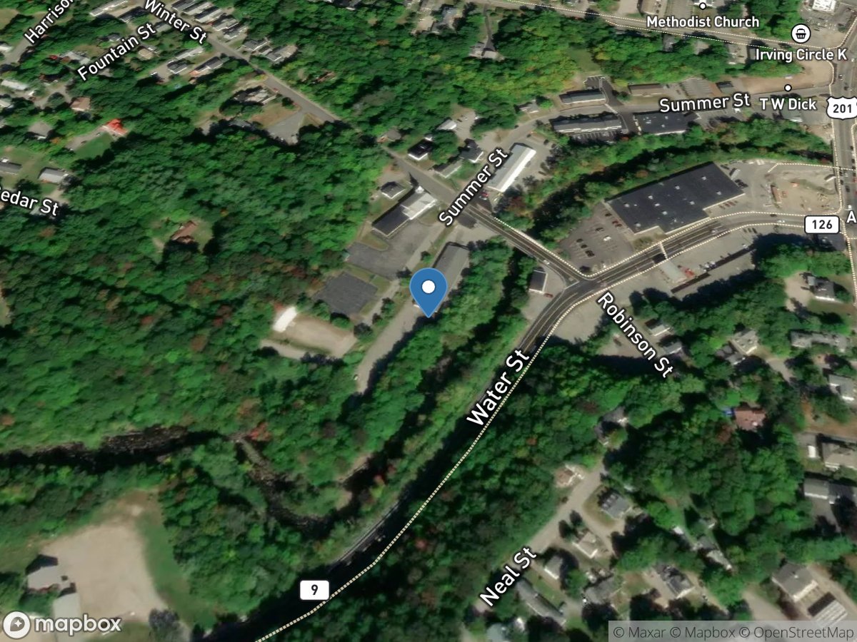 Cobbosseecontee Stream at Gardiner, Maine location