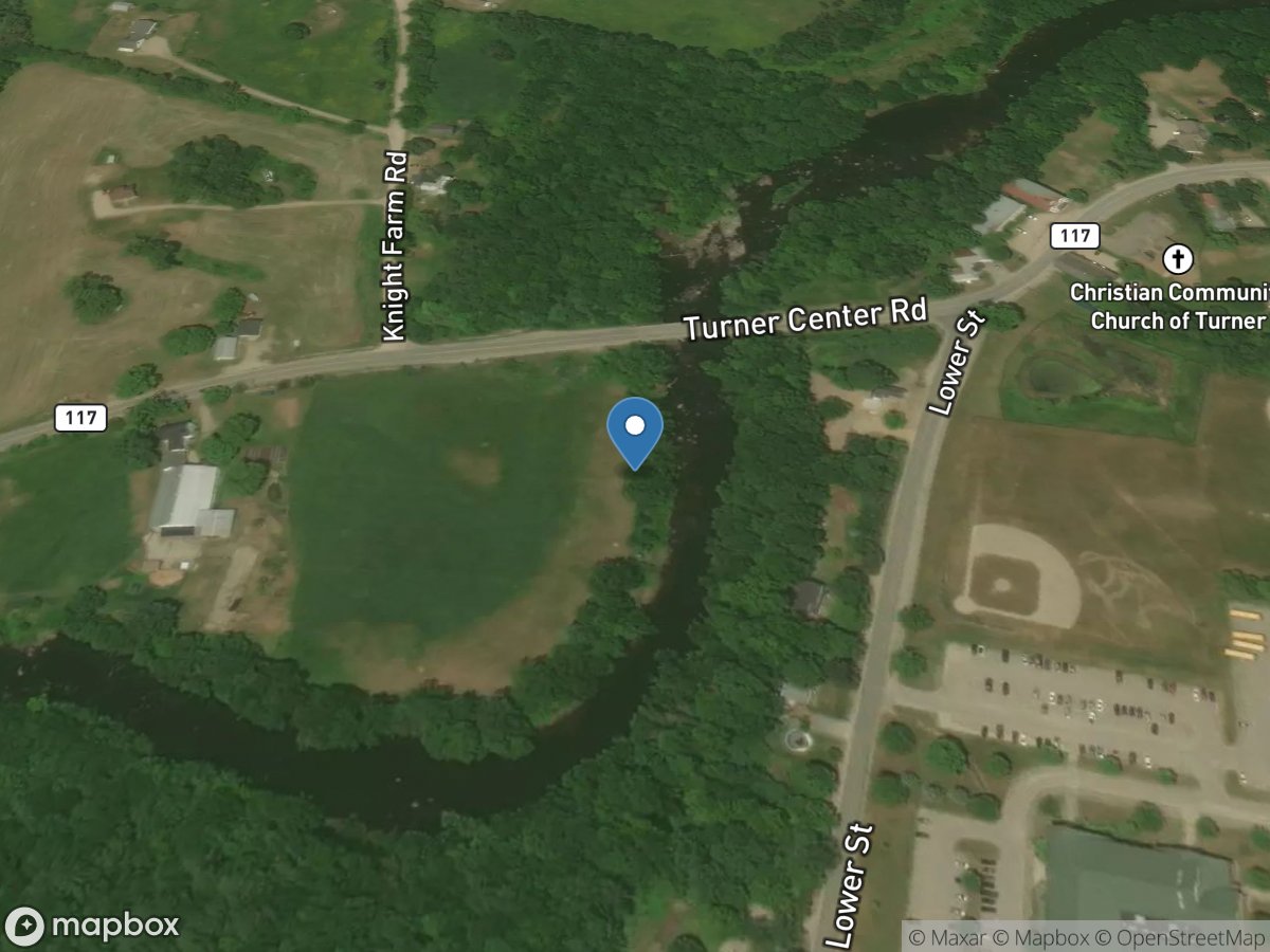 Nezinscot River at Turner Center, Maine location