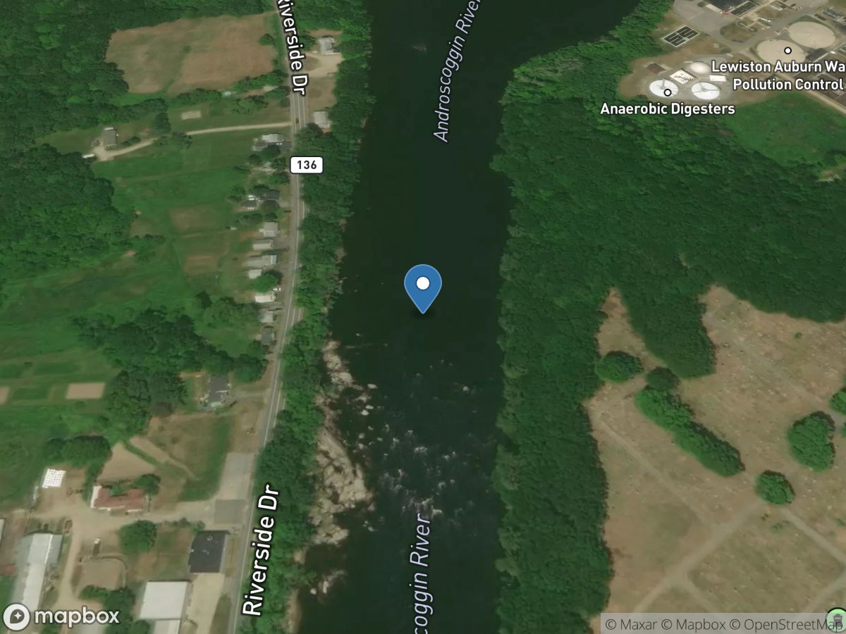 Androscoggin River near Auburn, Maine location