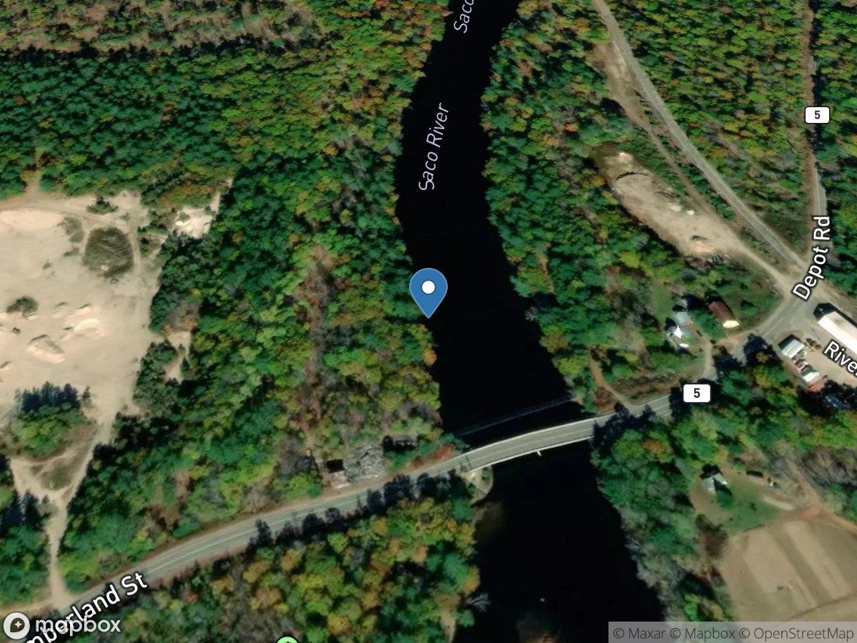 Saco River at Cornish, Maine location