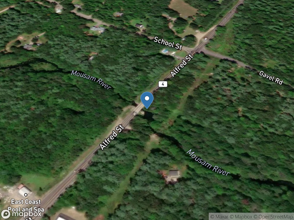 Mousam River at Route 4 near Sanford, Maine location