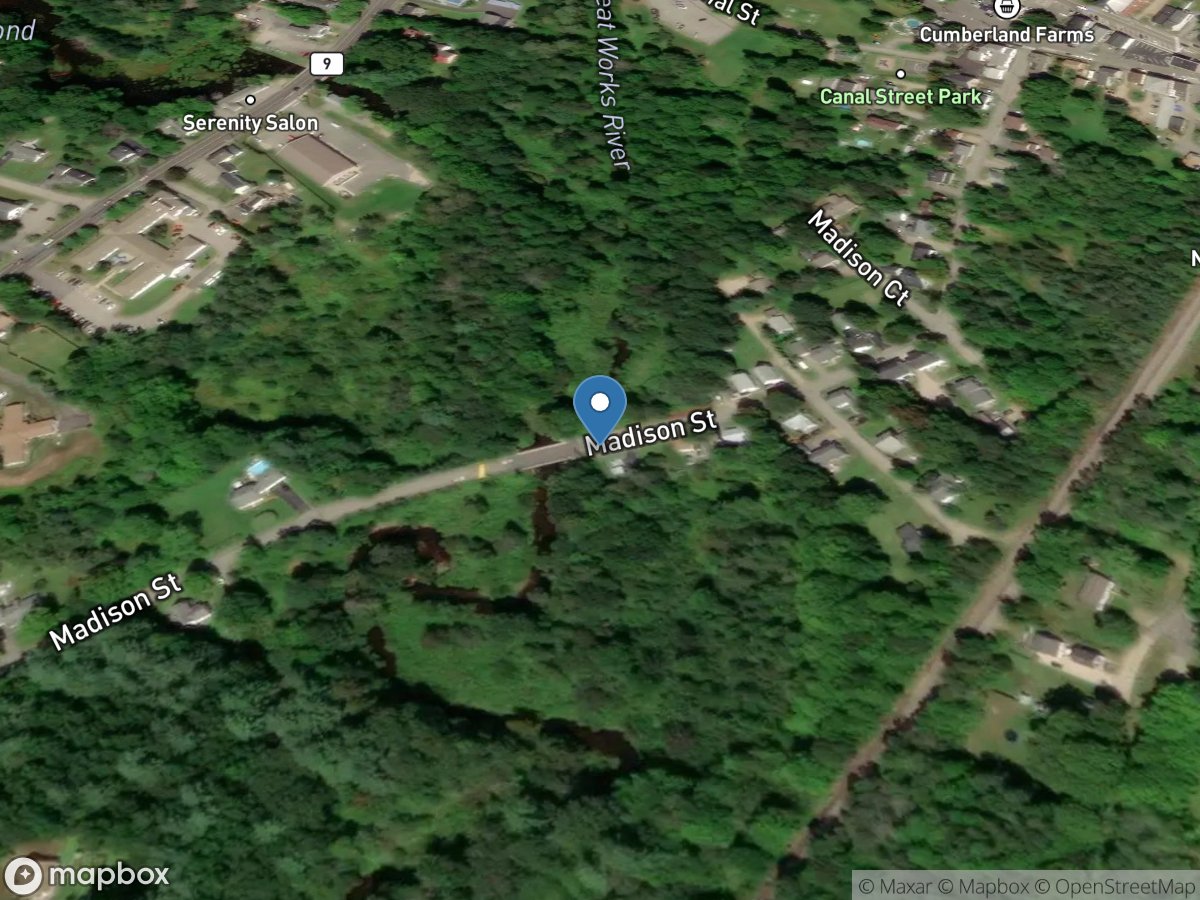 Great Works River at Madison St Branch at North Berwick, Maine location