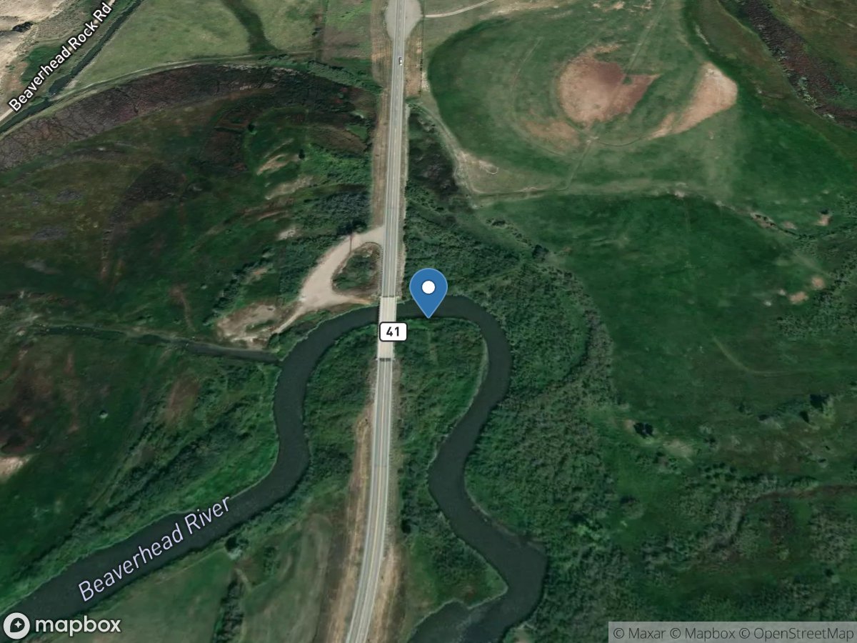 Beaverhead River near Twin Bridges MT location