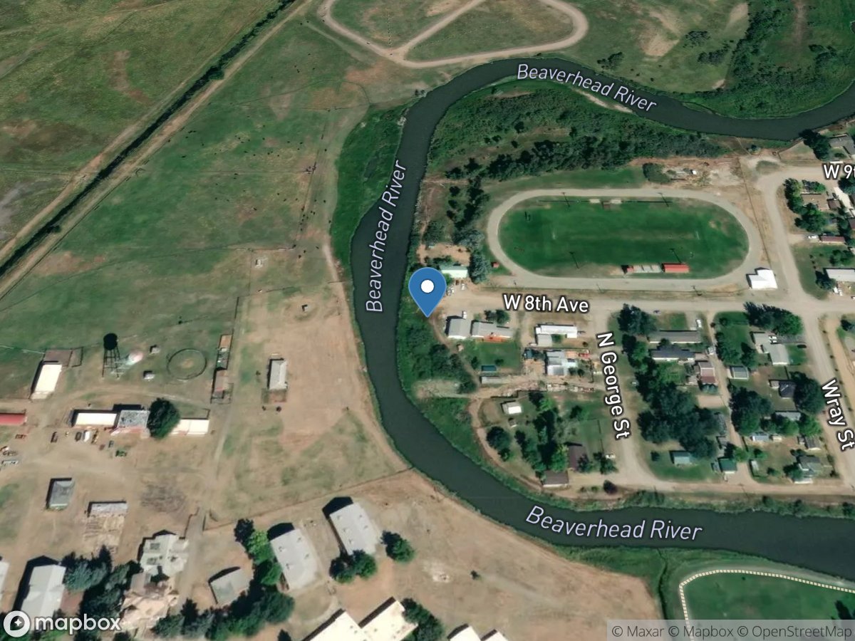 Beaverhead River at Twin Bridges, MT location